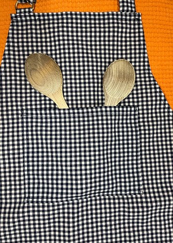 Lacivert Kareli Mutfak Önlüğü - Görsel 4