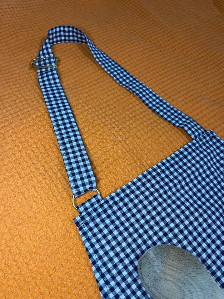 Lacivert Kareli Mutfak Önlüğü - Görsel 3