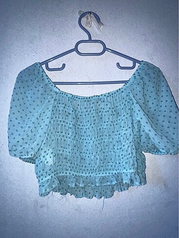 xs Beden turkuaz Renk Trendyol bluz crop