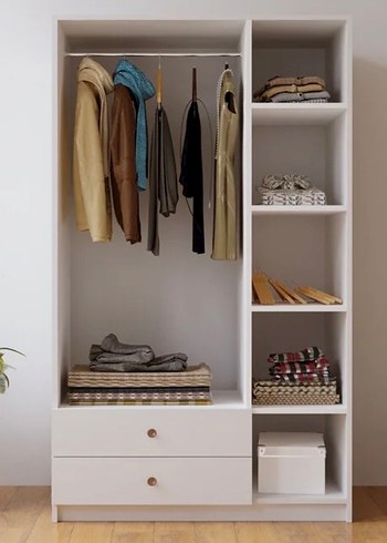 Beyaz Üç Kapılı Gardırop - Görsel 2