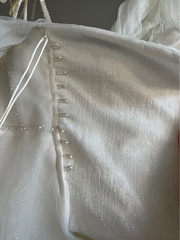 boncuklu omuz detay elbise - Görsel 6