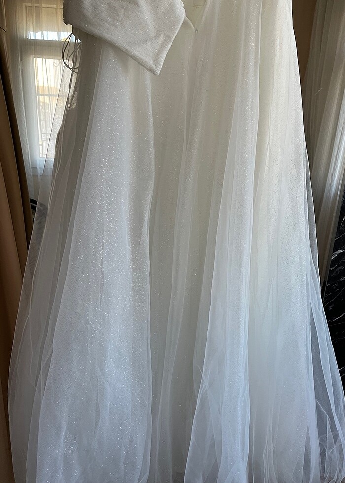 boncuklu omuz detay elbise - Görsel 5