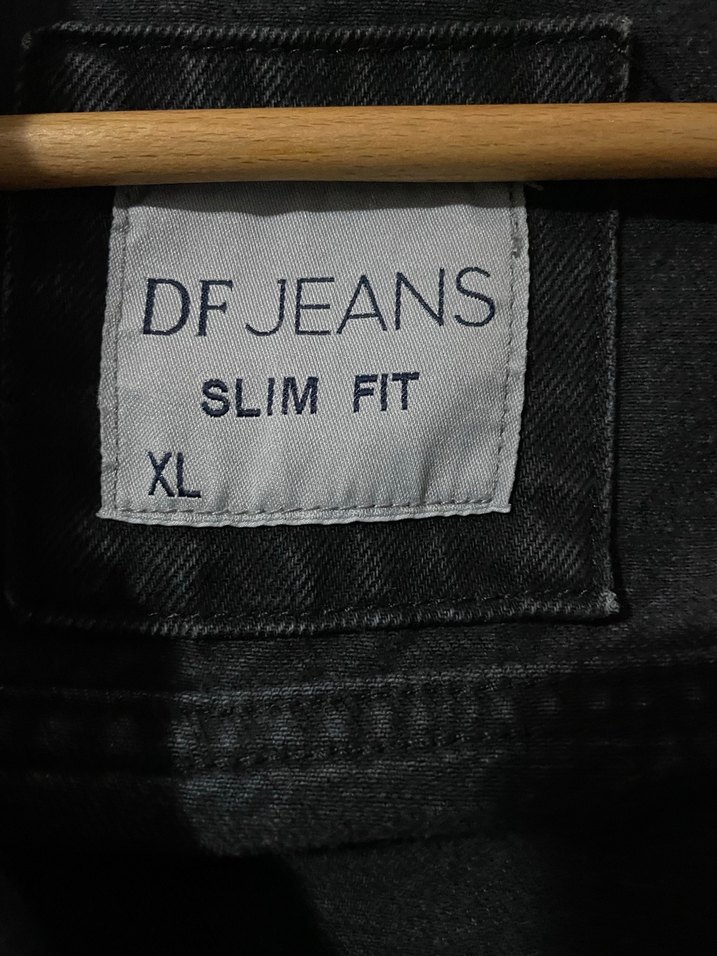 Siyah Baskılı erkek Denim Ceket - Görsel 3