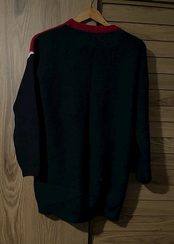 Renk Bloklu Kadın Triko Kazak - Görsel 2