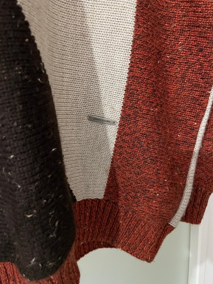 Erkek   Pierre cardin Kahverengi Desenli Kazak - Görsel 3