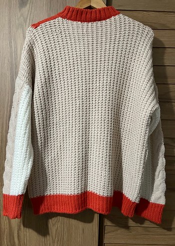 Renkli Örgü Bohem Kadın Kazak - Görsel 3