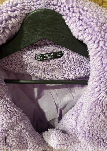 Düğmeli Mor Kadın Polar Ceket - Görsel 5