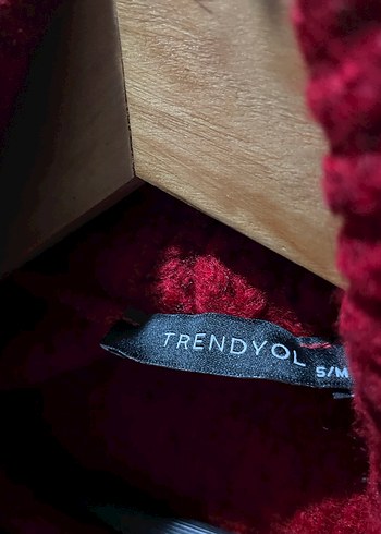 Kırmızı Yün Kadın Kazak Yüksek Yakalı - Görsel 3