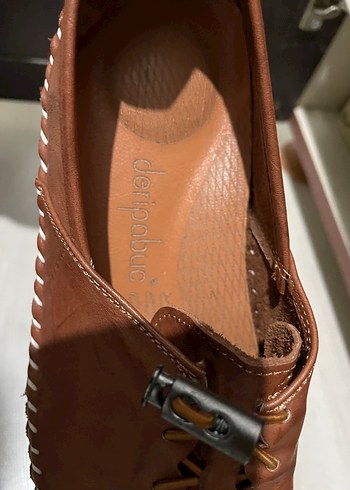 Kahverengi Deri kadın Günlük Ayakkabı - Görsel 5