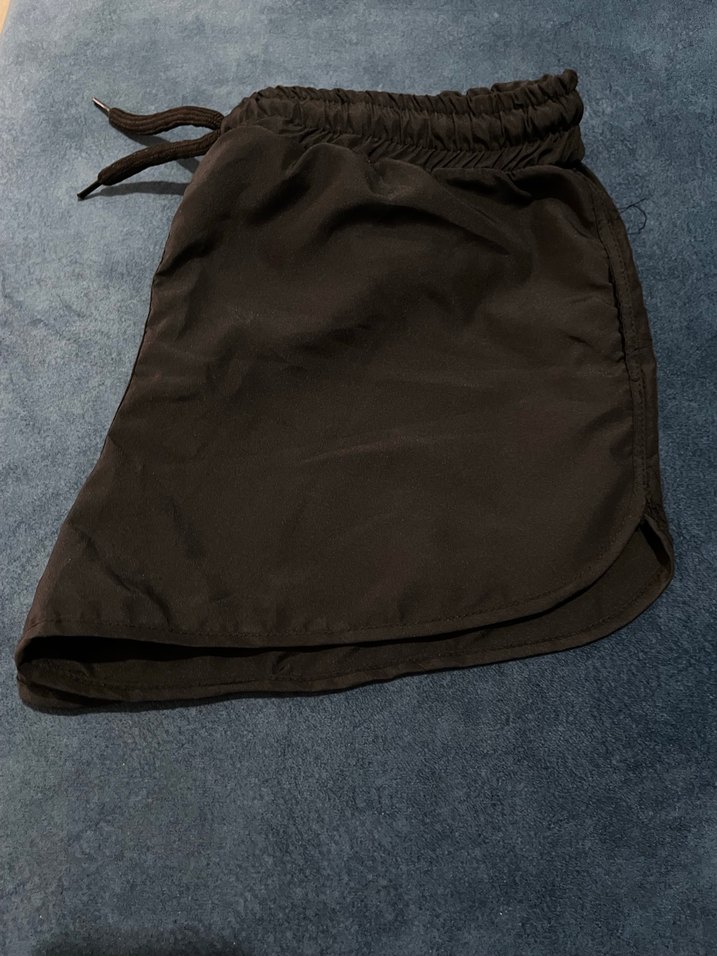 Kadın Siyah Mini deniz şort - Görsel 5