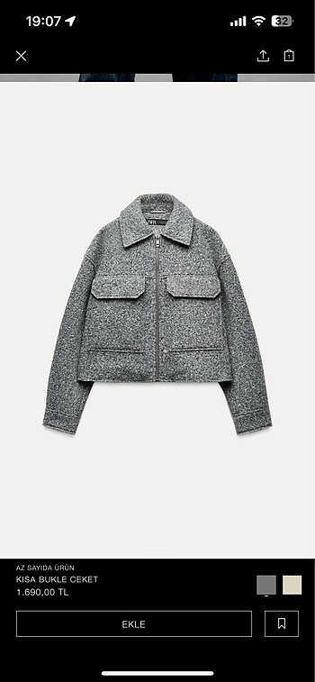 Zara viral bukle ceket