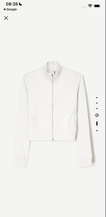 Bershka fermuarlı dik yaka sweatshirt