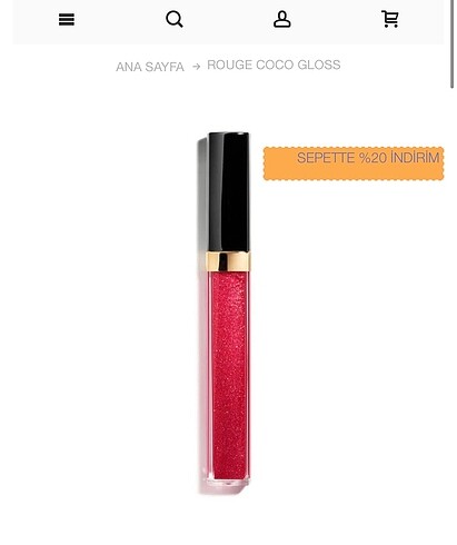 CHANEL ROUGE COCO GLOSS RED