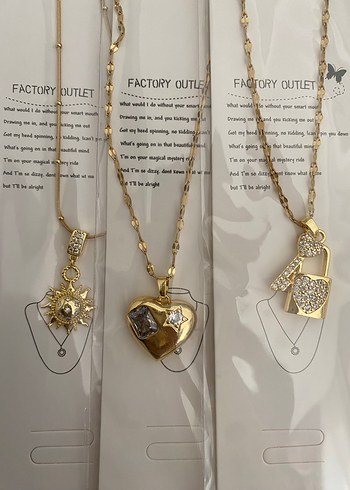 Gold çelik kolye