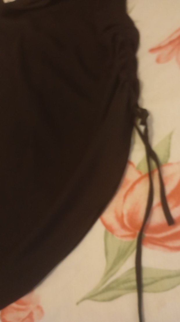 Siyah Drapeli Midi Hamile Eteği - Görsel 4