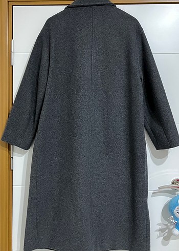 Zara kadın yumuşak dokulu oversize gri kaban - Görsel 2