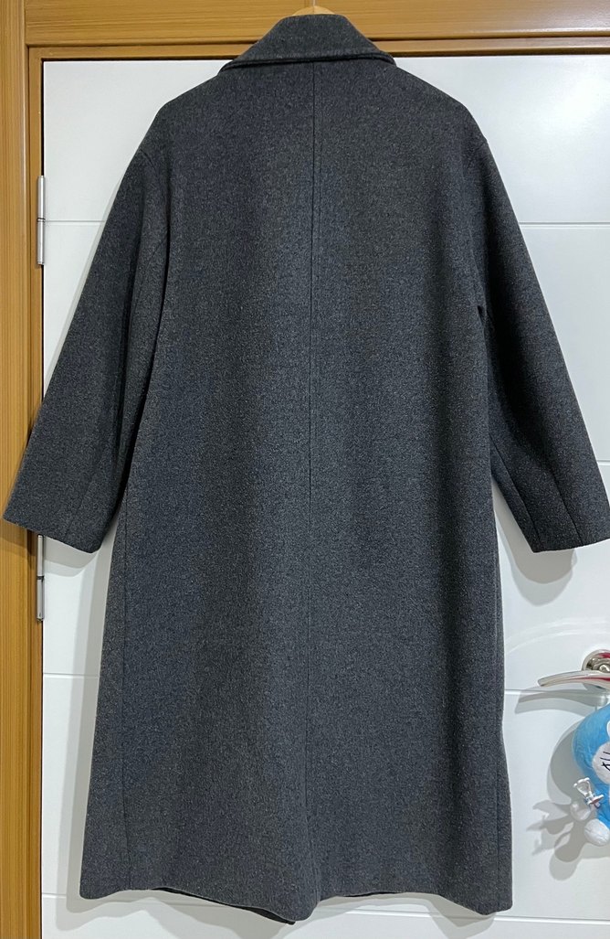 Zara kadın yumuşak dokulu oversize gri kaban - Görsel 2