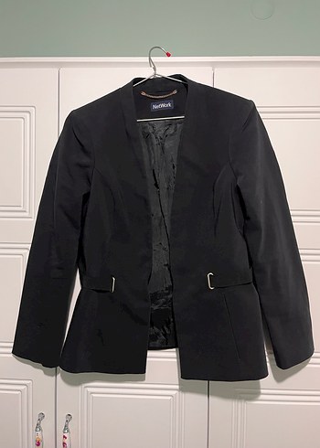 NETWORK Siyah Kadın  Midi Blazer Ceket - Görsel 5