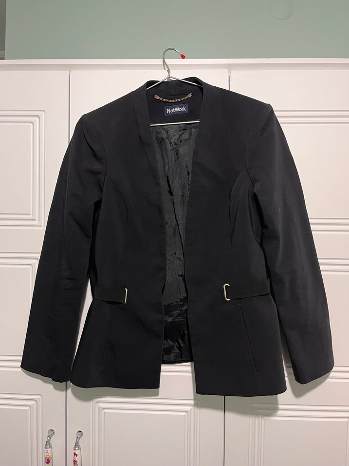 NETWORK Siyah Kadın  Midi Blazer Ceket - Görsel 5