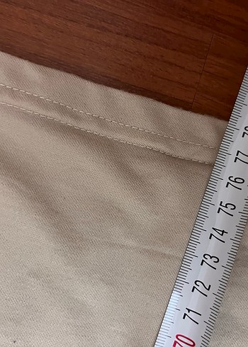 Bej Düğmeli Midi Kadın Ceket - Görsel 6