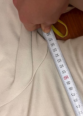 Bej Düğmeli Midi Kadın Ceket - Görsel 5