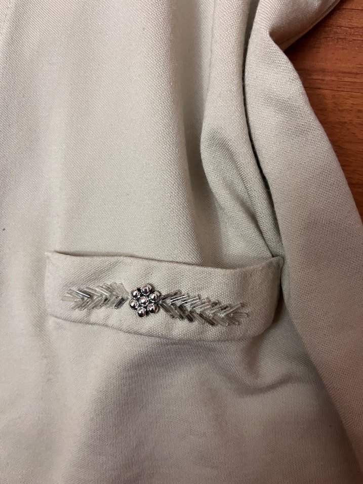 Bej Düğmeli Midi Kadın Ceket - Görsel 4