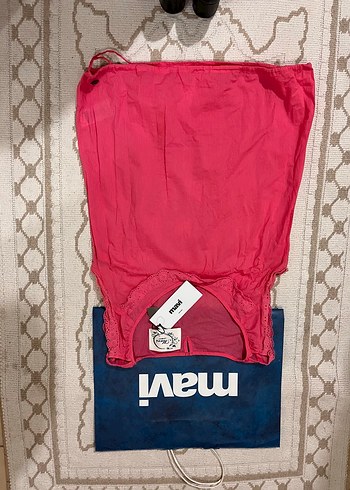 Pembe Kolsuz Hamile ve Emzirme Gecelik - Görsel 2