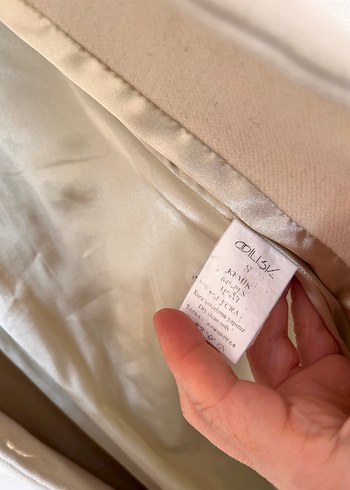 ADL ADİL IŞIK Düğmeli KEMİK Kaban - Görsel 7