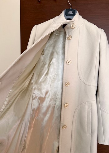 ADL ADİL IŞIK Düğmeli KEMİK Kaban - Görsel 5