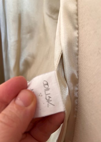 ADL ADİL IŞIK Düğmeli KEMİK Kaban - Görsel 6