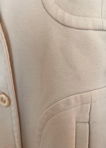 ADL ADİL IŞIK Düğmeli KEMİK Kaban - Görsel 4