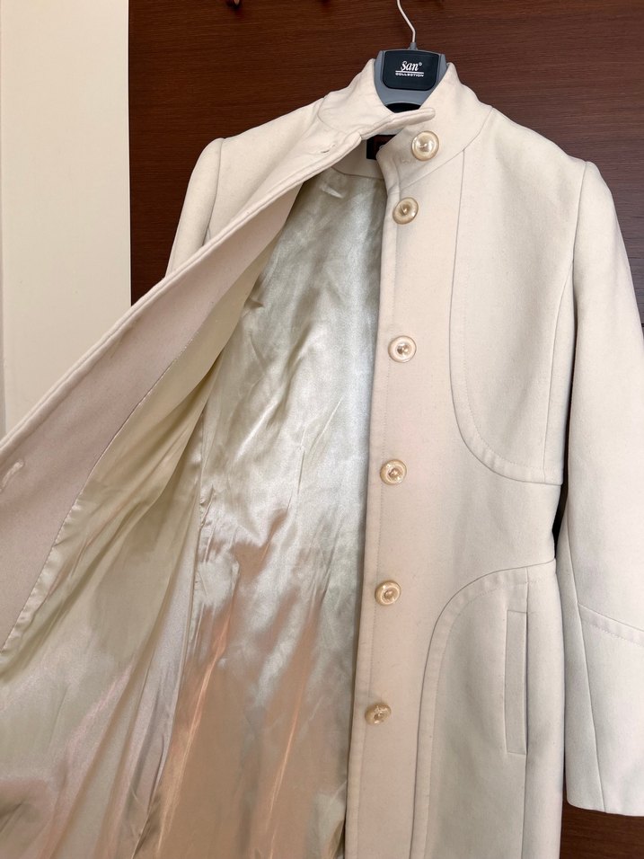 ADL ADİL IŞIK Düğmeli KEMİK Kaban - Görsel 5