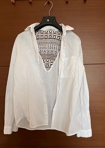 COLİNS Bohem Dantel Detaylı V Yaka Kadın Gömlek - Görsel 6