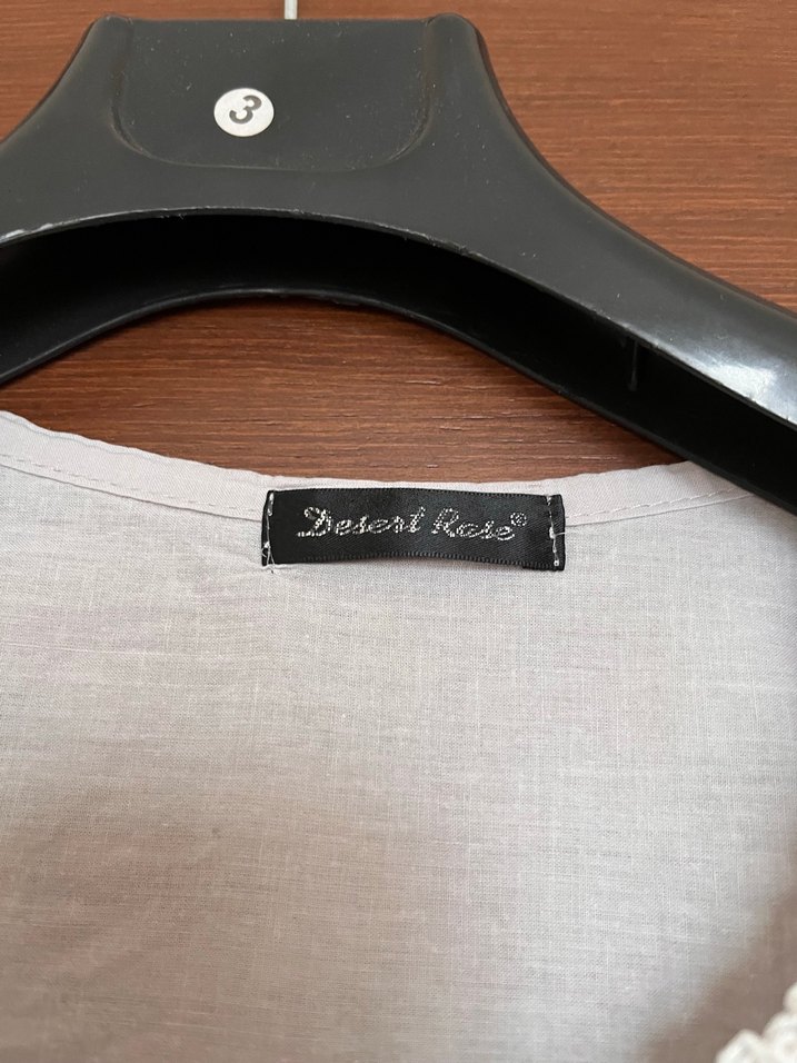 Dantel Detaylı Bohem Keten Bluz - Görsel 4