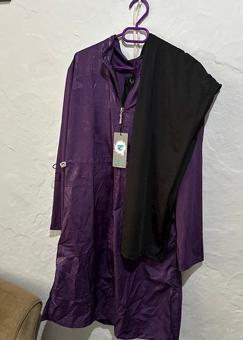 Mor, Uzun, Dökümlü Kadın 4 parça haşema - Görsel 6