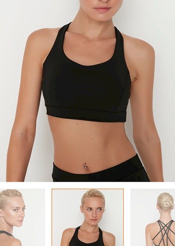 Siyah Spor Bralet Kadın