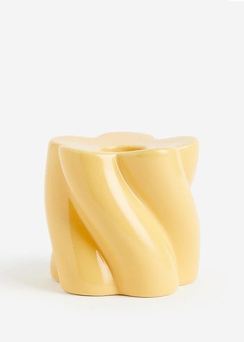Beden sarı Renk H&M Home Stoneware Sarı Pastel Mumluk/Şamdan