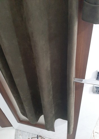 Armine Kadın Haki Süet Uzun Elbise