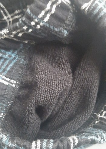 Erkek çocuk krem  Üst ve Ekoseli Pijama Altı - Görsel 3