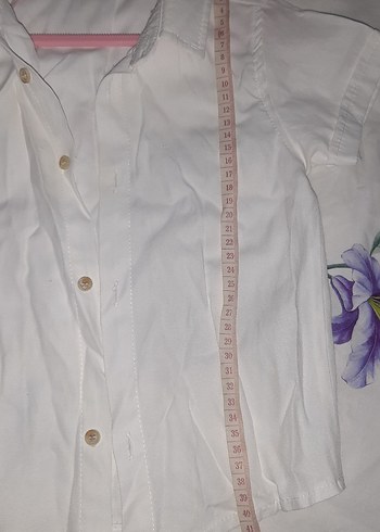 Pamuklu Beyaz Düğmeli çocuk Gömleği - Görsel 5