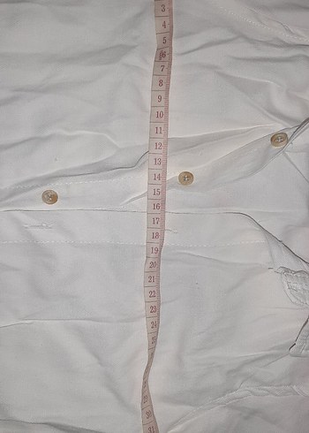 Pamuklu Beyaz Düğmeli çocuk Gömleği - Görsel 4