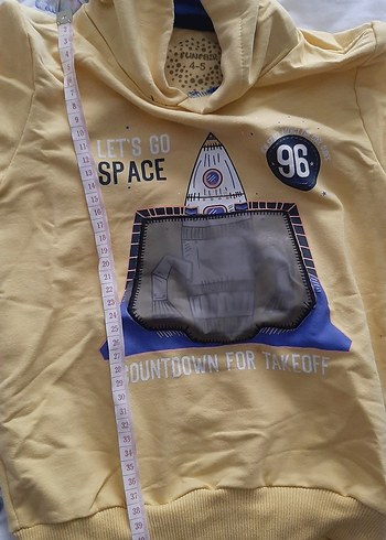 Sarı Erkek Çocuk Baskılı Sweatshirt - Görsel 2