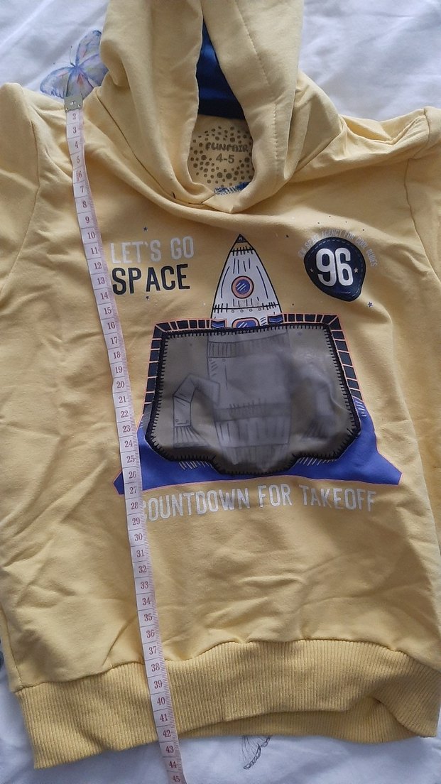 Sarı Erkek Çocuk Baskılı Sweatshirt - Görsel 2