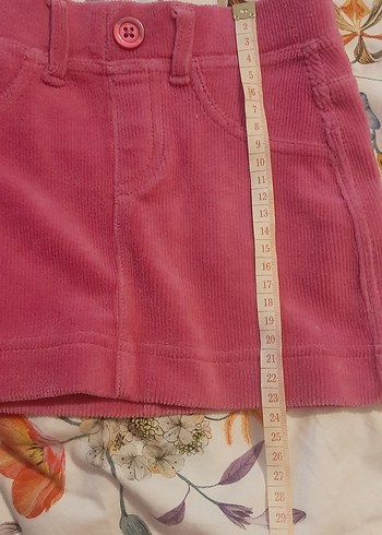 Düğmeli Pembe Kız Çocuk Etek - Görsel 4