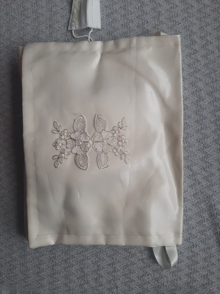 Levi Dor Ekru Beyaz Şal/Nikah Aksesuar Set - Görsel 4