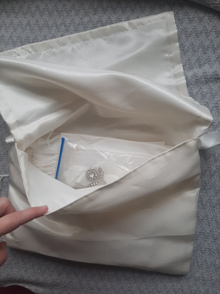 Levi Dor Ekru Beyaz Şal/Nikah Aksesuar Set - Görsel 3