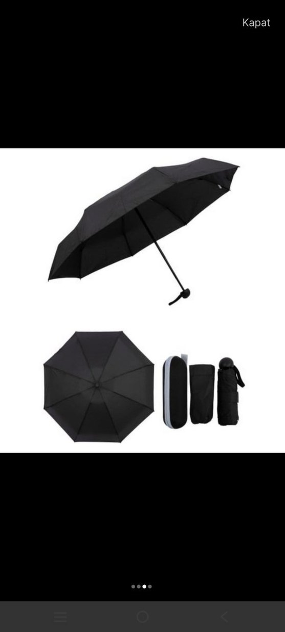 Pembe Kadın Mini Şemsiye Velcro Bantlı - Görsel 2