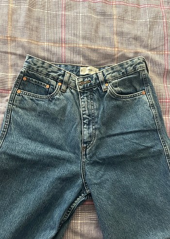 Mango Düğmeli, Bol Kesim Kadın Kot Pantolon