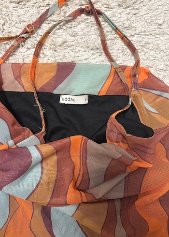 Bohem Çok Renkli Drapeli Kadın Elbise - Görsel 3