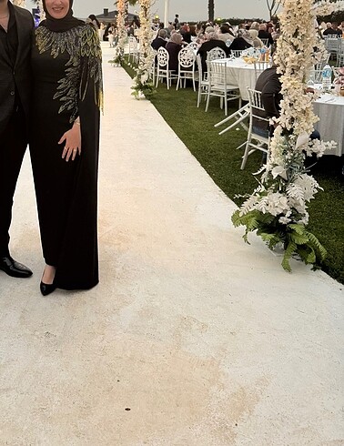 Şık elegan modern taşlı abiye